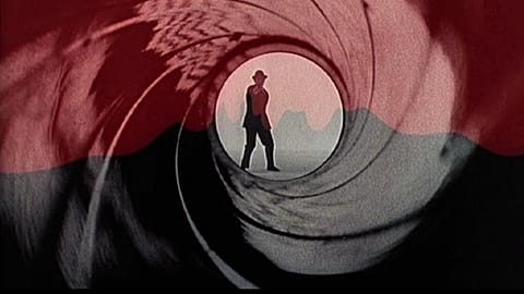 The first gun barrel scene