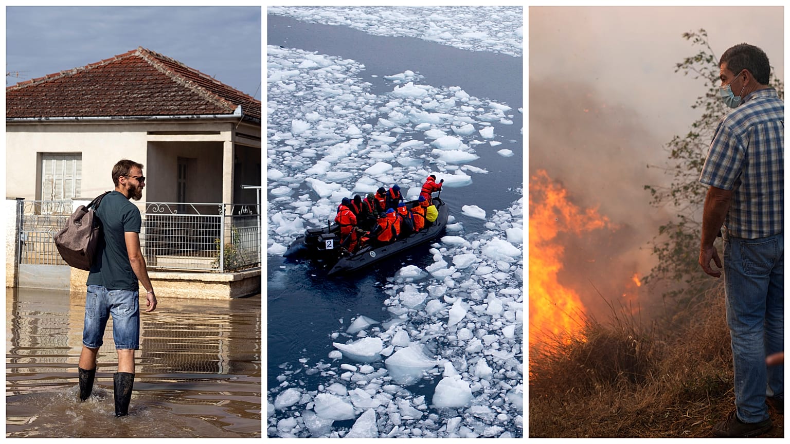 Cheias, degelo e incêndios marcaram o mês de setembro de 2023