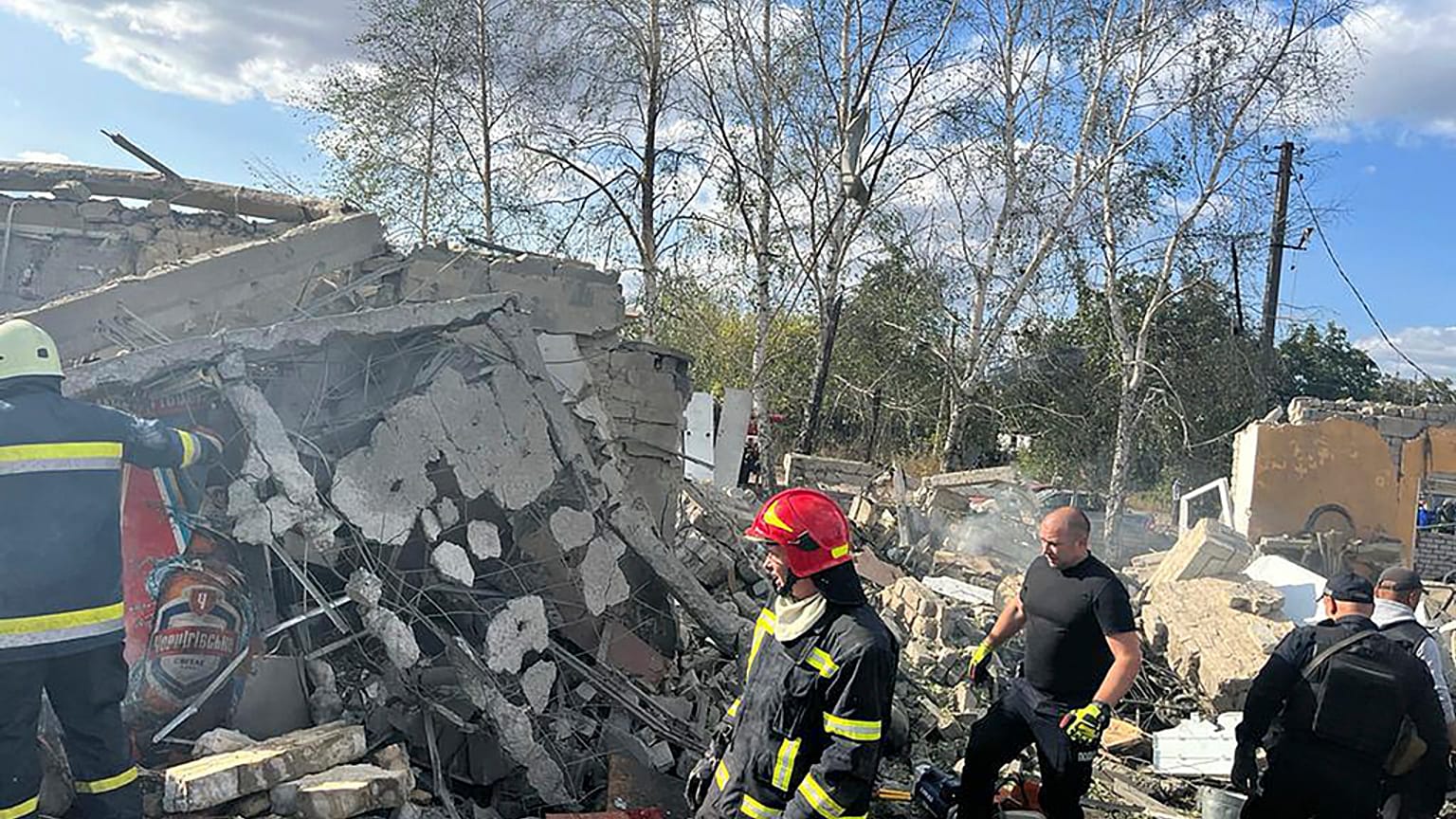 Foto: imagen del ataque a una población de Járkov del 5 de octubre