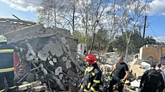 Foto: imagen del ataque a una población de Járkov del 5 de octubre