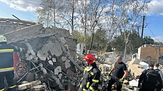 Foto: imagen del ataque a una población de Járkov del 5 de octubre
