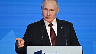 Der russische Präsident Wladimir Putin bei seiner Rede auf der Jahrestagung des Valdai-Diskussionsklubs in Sotschi.