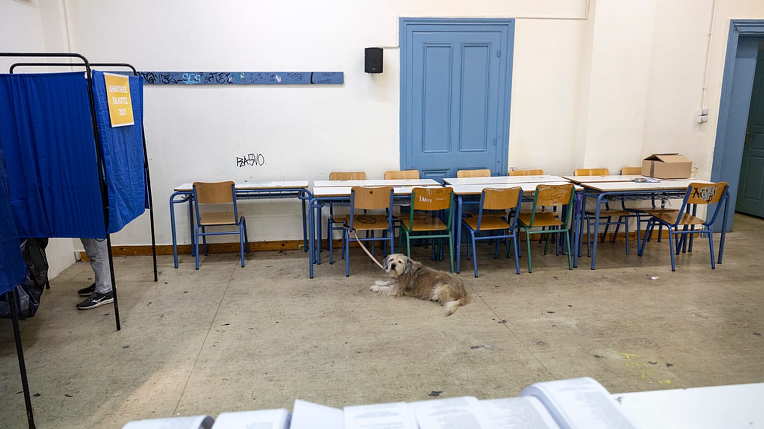 Assembleia de voto em Atenas, Grécia
