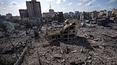 Un quartier de Gaza après une frappe aérienne israélienne
