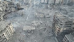 صورة جوية للدمار في غزة جراء القصف الإسرائيلي