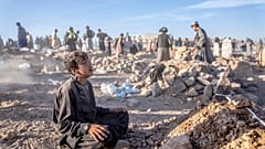 Distruzione e disperazione in Afghanistan. 