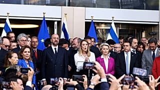 Az uniós megemlékezésen felszólaló Roberta Metsola