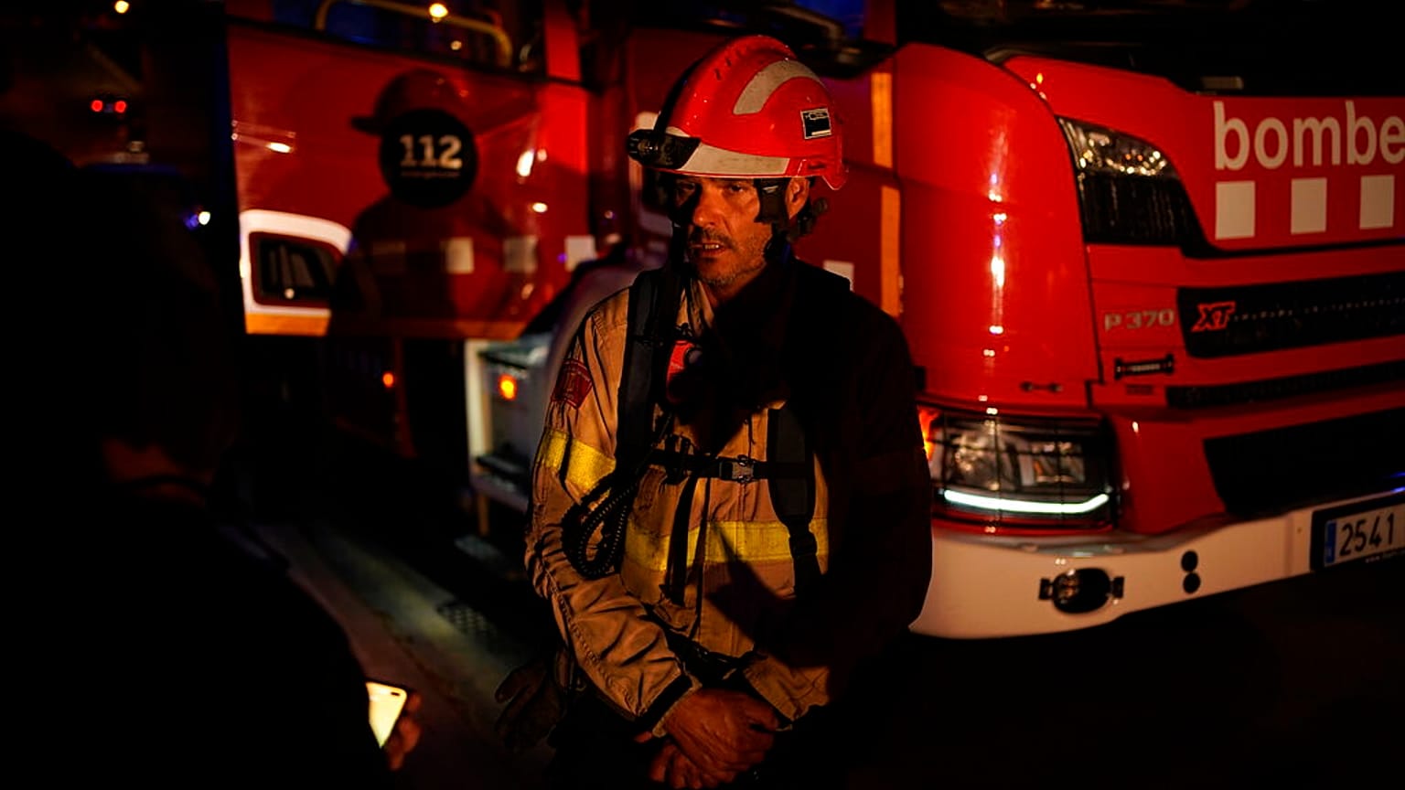 Los bomberos que acudieron al lugar del siniestro