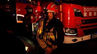 Los bomberos que acudieron al lugar del siniestro