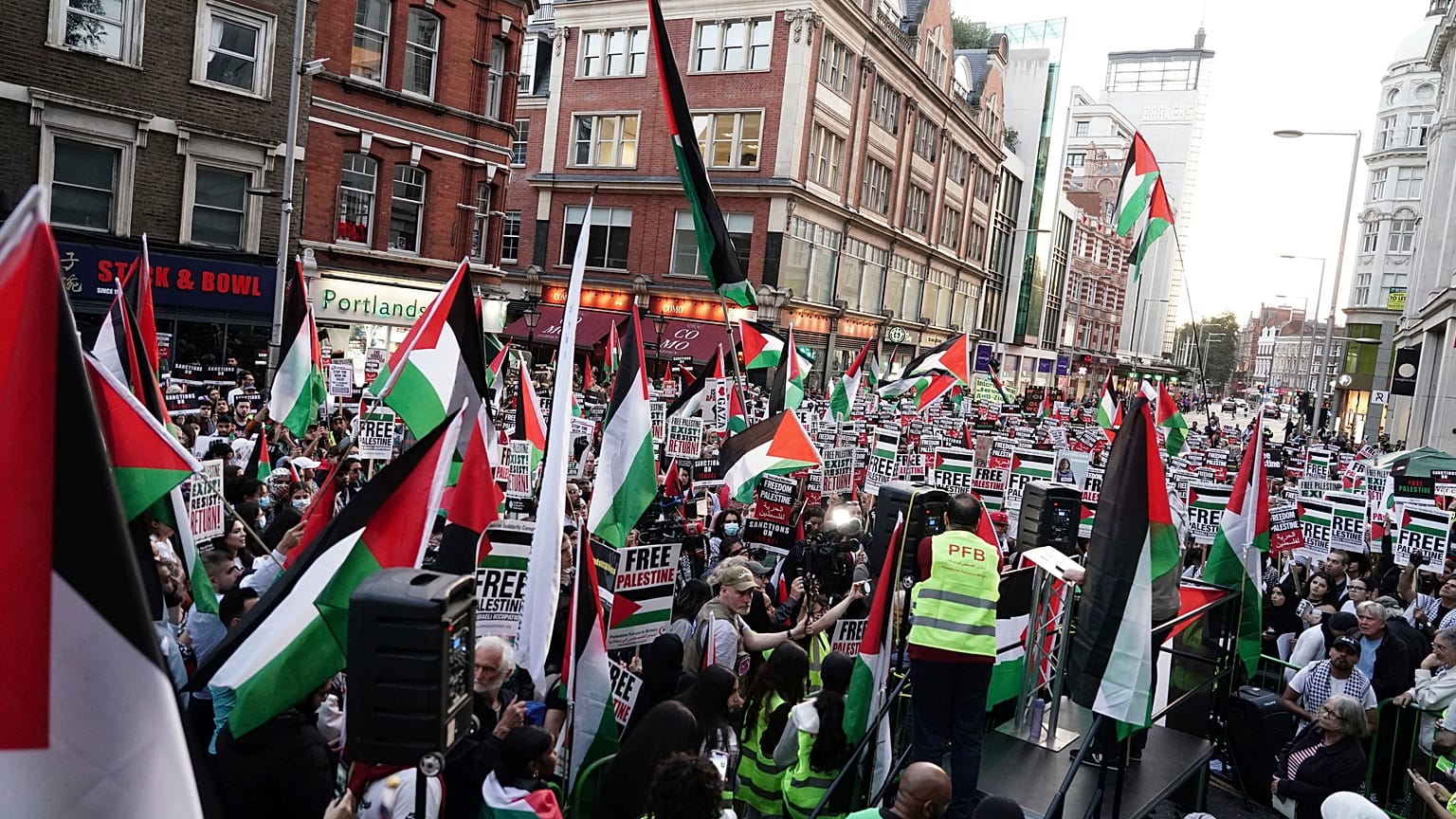 مسيرة لدعم فلسطين في لندن يوم الاثنين