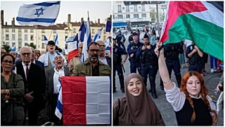 Manifestação pró-Israel em Lyon e outra pró-Palestina em Marselha