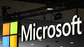 Logo of US multinational technology corporation Microsoft.