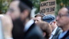Pro-Israel-Kundgebung vor dem Europäischen Parlament in Straßburg, 9. Oktober 2023