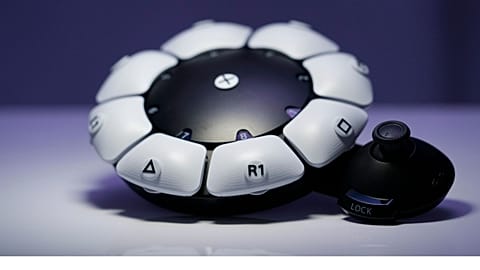 The Sony Access controller, seen at Sony Interactive Entertainment headquarters Thursday, Sept. 28, 2023