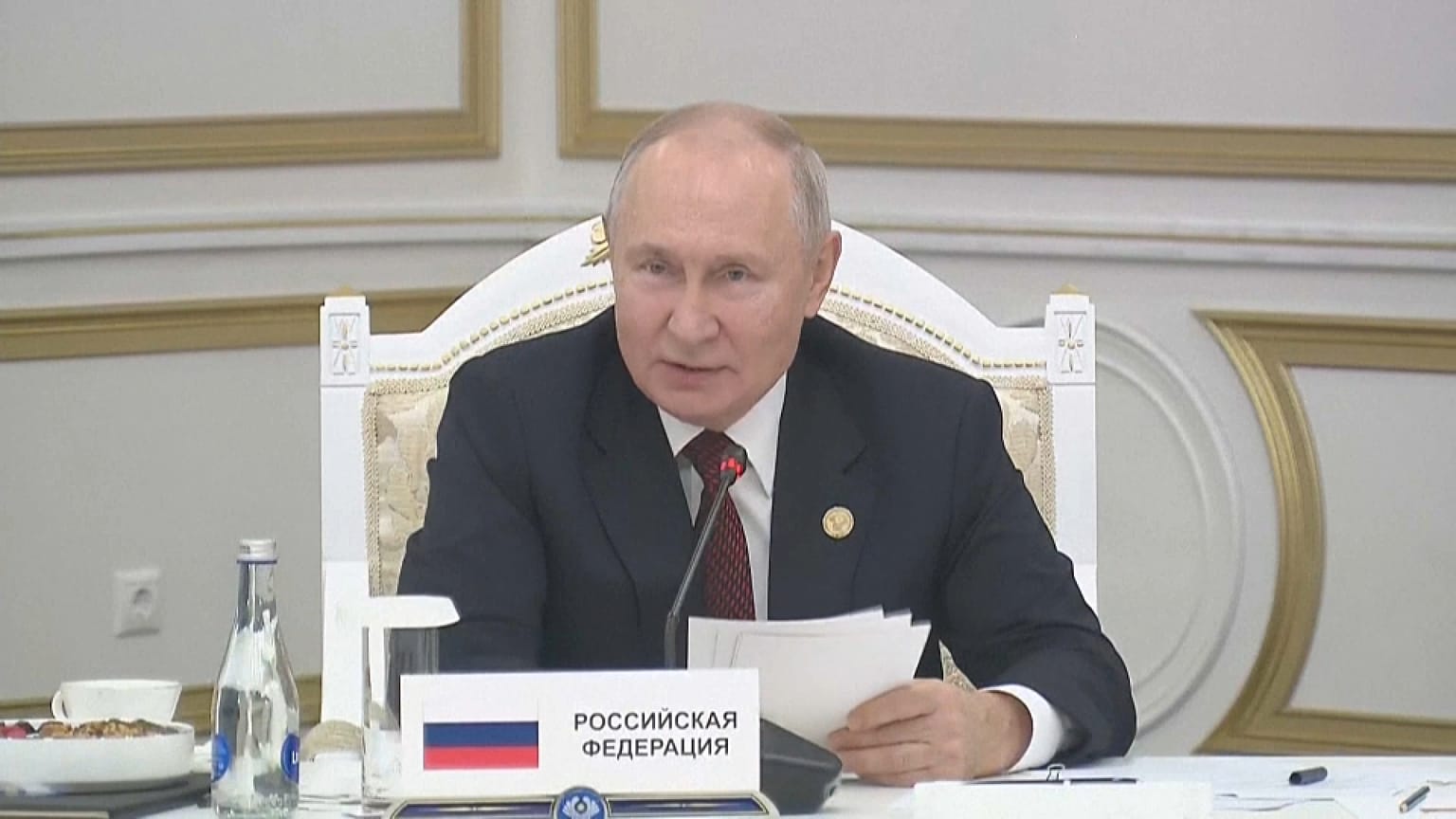 Putin äußerte sich während seines Aufenthalts in Kirgistan zu der Situation im Gazastreifen.