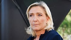 France's far-right party Rassemblement National (RN) parliament group president Marine Le Pen during a press conference in October.