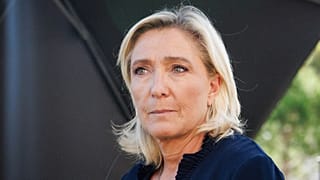 France's far-right party Rassemblement National (RN) parliament group president Marine Le Pen during a press conference in October.