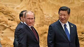 Rusya Devlet Başkanı Vladimir Putin (sol), Çin Devlet Başkanı Şi Cinping 