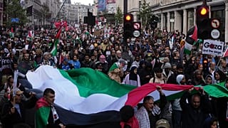 İngiltere'nin başkenti Londra'da Filistin'e destek yürüyüşü düzenlendi