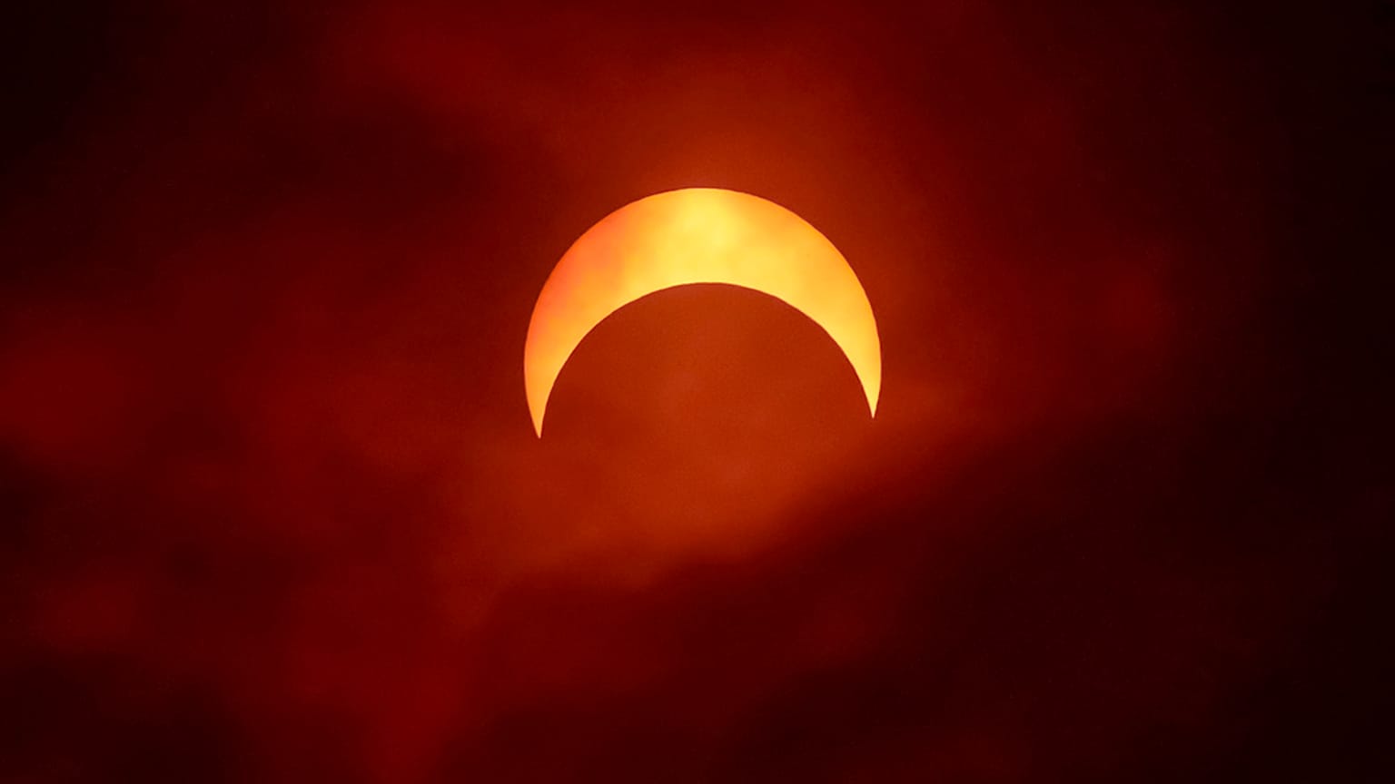 Die ringförmige oder Feuerkranz-Sonnenfinsternis in den USA - wie hier in Idaho