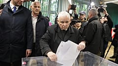 Jarosław Kaczyński bei der Stimmabgabe