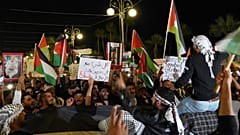 Manifestação pró-palestiniana em Chipre