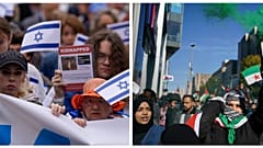 Митинг в Белграде, шествие в Бирмингеме, 15 октября, 2023 года.