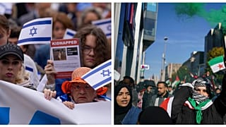 Митинг в Белграде, шествие в Бирмингеме, 15 октября, 2023 года.