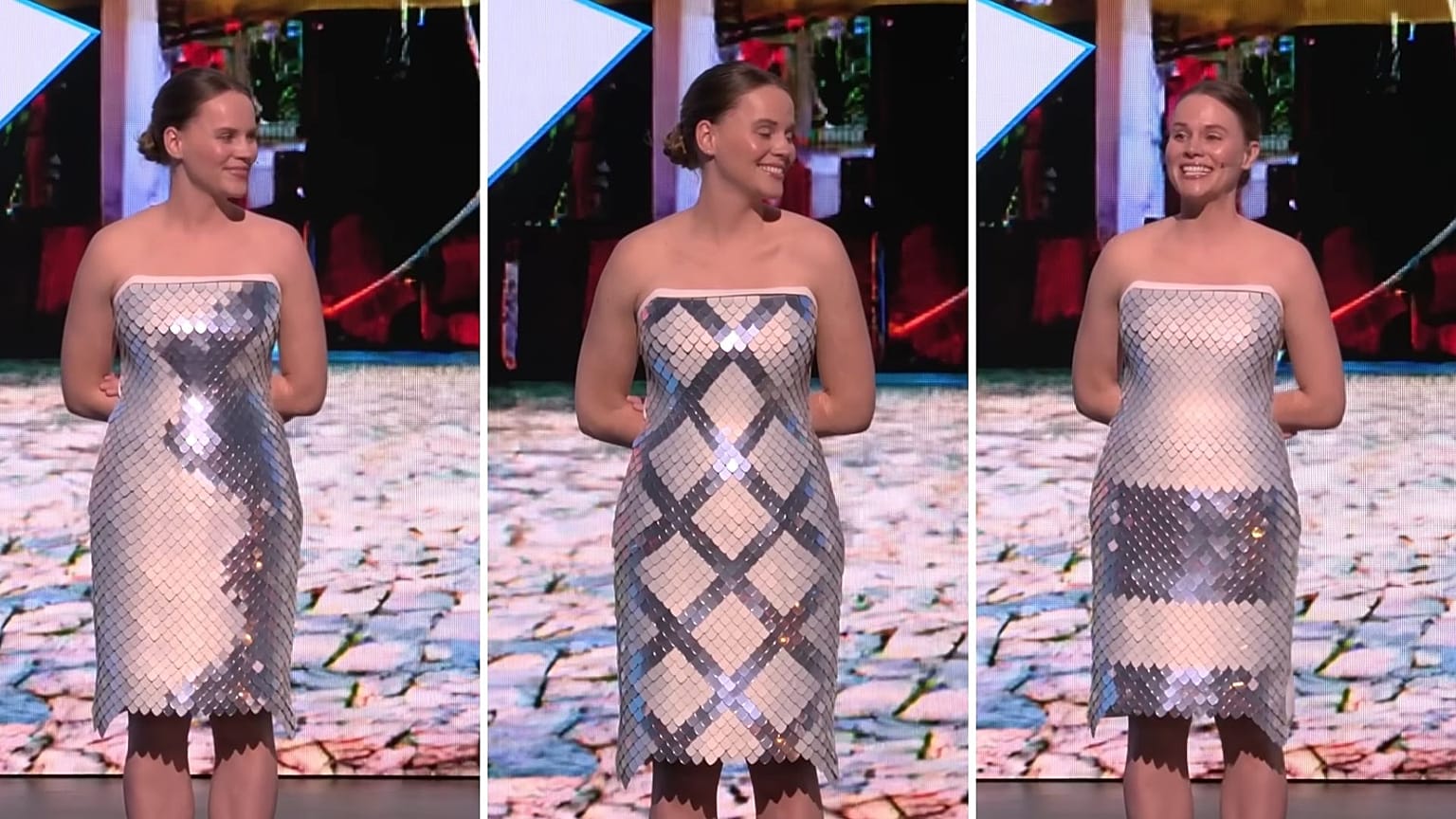 Adobe introduces Project Primrose, a digital animated dress that can change patterns at the click of a button 