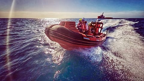 EFCA's international team of fishery inspectors on a mission in the Adriatic Sea