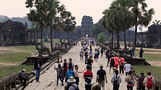 The airport is designed to serve as an upgraded gateway to the centuries-old Angkor Wat temple complex in the northwestern province of Siem Reap.