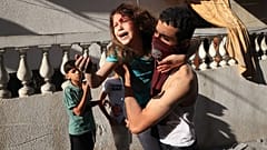 Una bambina palestinese ferita