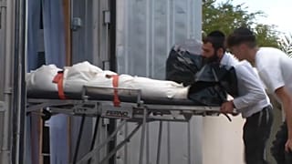 Base militar de Shura, no centro de Israel, que serve de morgue para as vítimas dos ataques do Hamas