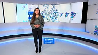 Lucía Riera presenta el informativo Euronews Hoy.