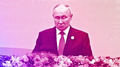 Russian President Vladimir Putin delivers a speech during the Belt and Road Forum at the Great Hall of the People in Beijing, October 2023