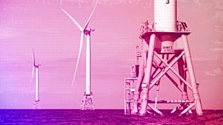 Offshore wind power turbines, August 2016