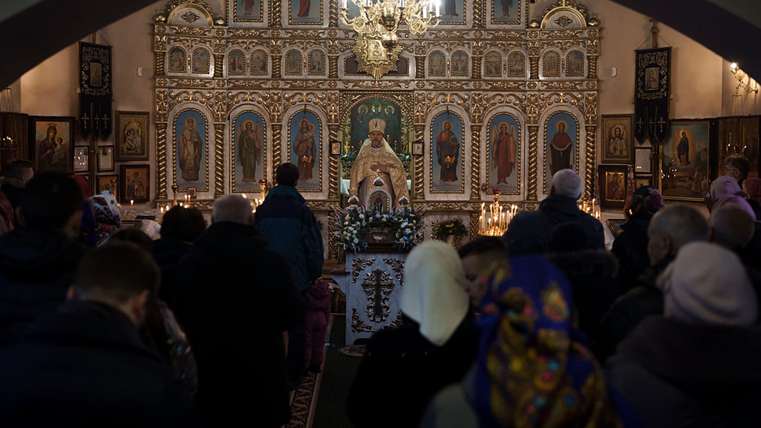 Gottesdienst in einer orthodoxen Kirche