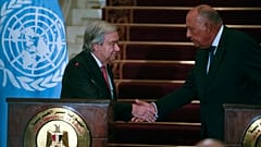 UN-Generalsekretär António Guterres (l.)