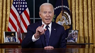 Az amerikai elnök az Ovális irodában mondta el tévébeszédét