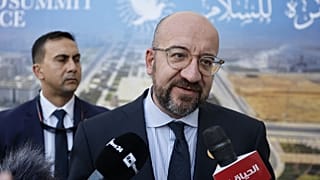 EU-Ratspräsident Charles Michel beim Gipfeltreffen zum Nahost-Krieg in Kairo