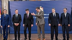 Präsident Aleksandar Vucic empfängt EU- und US-Vertreter in Belgrad