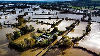 Víz alatt a walesi Powys