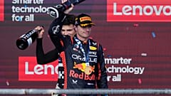 Verstappen no pódio em Austin, Texas, EUA