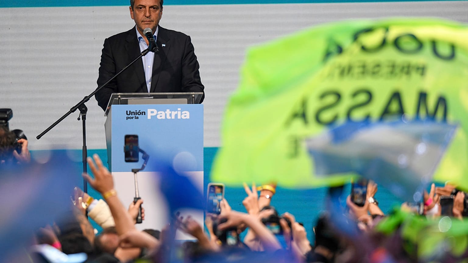 Sergio Massa, el candidato peronista, fue el más votado en esta primera vuelta de las presidenciales