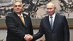 Russian President Vladimir Putin and Hungarian Prime Minister Viktor Orban at the Belt and Road Forum in Beijing, China, on Oct. 17, 2023.