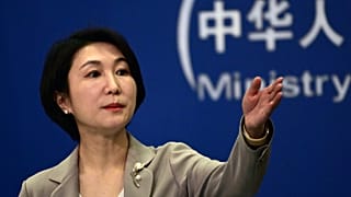 FILE: China's foreign ministry spokeswoman Mao Ning addresses a press conference in Beijing on July 26, 2023.