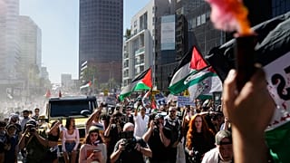 مظاهرات مؤيدة للفلسطينيين في لوس أنجلوس، الولايات المتحدة، السبت 14 أكتوبر 2023