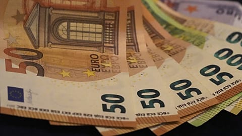Euro banknotes