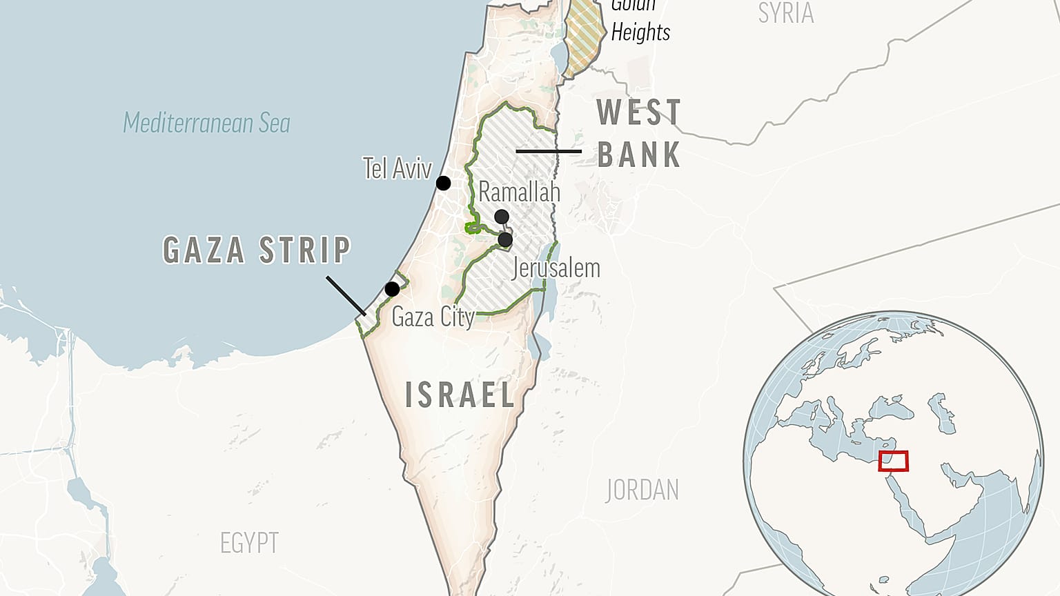 خريطة فلسطين في الشرق الأوسط