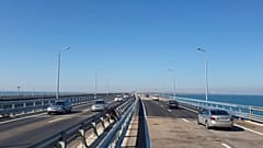 Brücke auf die von Russland besetzte Halbinsel Krim, die eigentlich zur Ukraine gehört